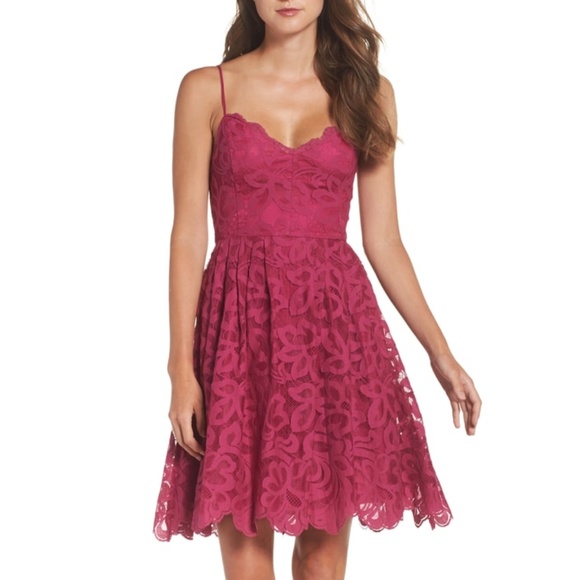 BB Dakota Dresses & Skirts - Valentines <3 BB DAKOTA Scalloped Lace Dress 8